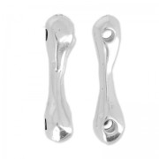 Intercalaires irréguliers 2 trous 20 mm Placage Argent fin vieilli x5