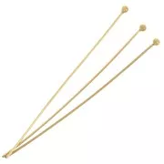 Clous tête boule 50x0.6 mm - Acier inoxydable 304 Doré x10