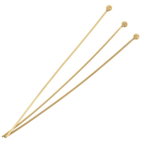 Clous tête boule 50x0.6 mm - Acier inoxydable 304 Doré x10