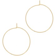 Créoles à décorer 30 mm - Fil 0.7 mm - Doré x2