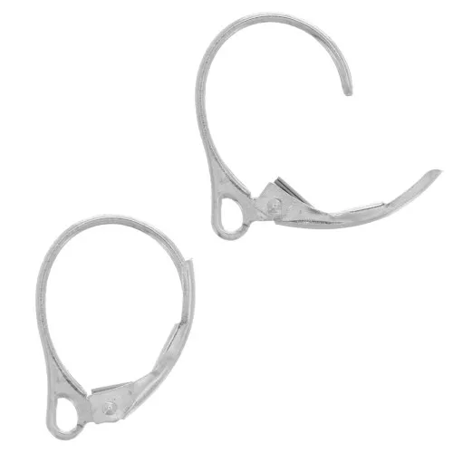 Dormeuses avec anneau ouvert 15x10 mm - Argent 925 x20