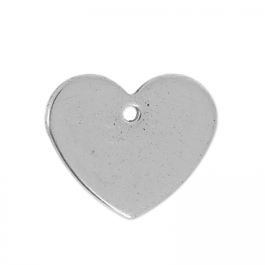 Sequins coeur 13x11 mm en acier inoxydable x4