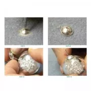 Donut en verre 2 trous à garnir 40 mm x1