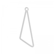 Pendentif triangle 44 mm Placage argent fin satiné x1|raw }}