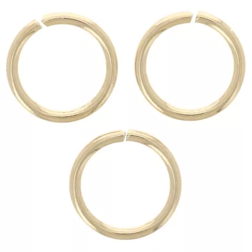 Anneaux ouverts ronds 6x0.7 mm - Plaqué Or 3 microns x4