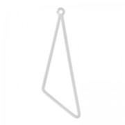 Pendentif triangle 58 mm Placage argent fin satiné x1|raw }}