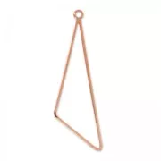 Pendentif triangle 58 mm Doré à l'or fin rose x1