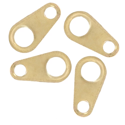 Attaches ovales 6x3 mm pour fermoir - Doré x10