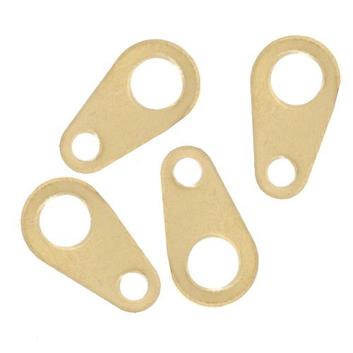 Attaches ovales 9x5 mm pour fermoir - Doré x10