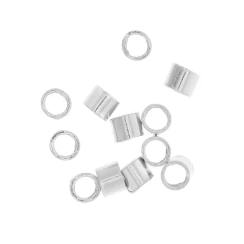 Tubes à écraser 1.6x2 mm - Argent 925 x50