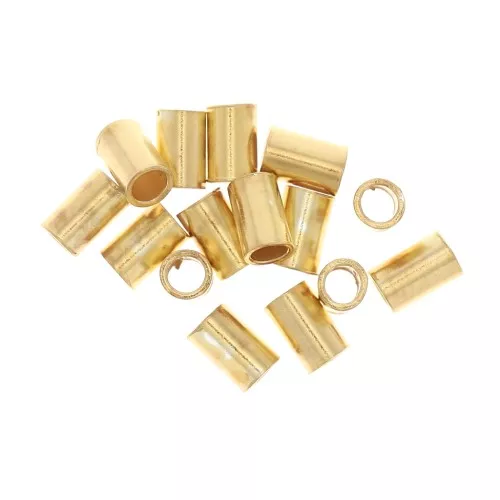 Tubes à écraser 3x2 mm - Argent 925 Doré x20