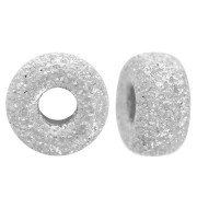 Perles rondelles diamantées 4x2 mm - Argent 925x10