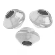 Perles toupies aplaties 3x2 mm - Argent 925 x25