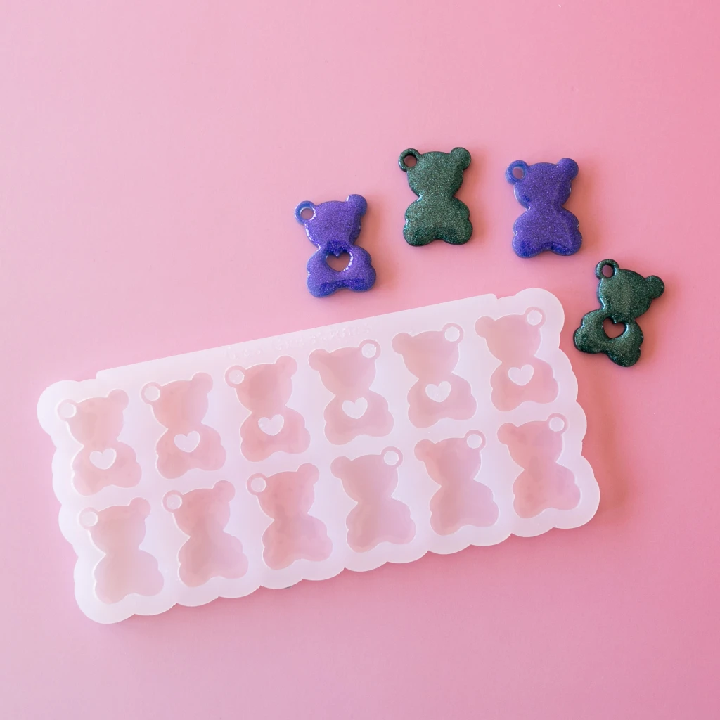 Moules Silicone Oursons 3D - 4 Pièces, Pour Résine, Bougies, Savon, Glaçons - DIY, Décoration