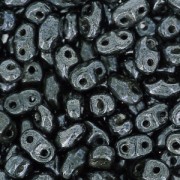 MiniDuo 2x4 mm Jet Hematite x10g