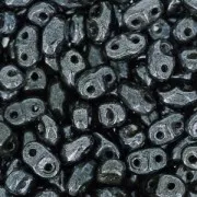 MiniDuo 2x4 mm Jet Hematite x10g