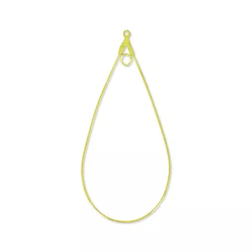 Supports boucles d'oreilles gouttes un anneau 60x29 mm doré x2