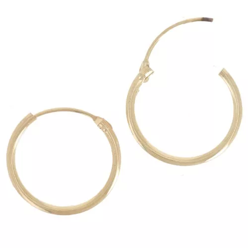 Mini créoles 12 mm - Fil 1.3 mm - Doré x2