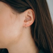 Mini créoles 12 mm - Fil 1.3 mm - Doré x2