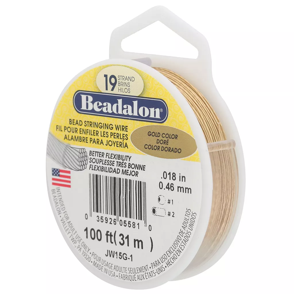Fil à Perles Beadalon 7 Brins Argenté - 9,2 M, Souple Et Résistant, Pour Création De Bijoux