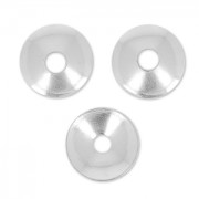 Coupelles lisses 5 mm argenté x10