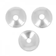 Coupelles lisses 5 mm argenté x10