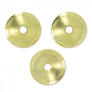 Coupelles lisses 6 mm doré à l'or fin x10