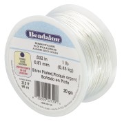 Fil de cuivre rond 0.81 mm anti-ternissement - Argenté x95m