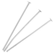 Clous tête plate 25x0.7 mm Argenté x25