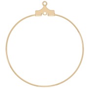 Supports boucles d'oreilles - Créoles à décorer 35 mm - Doré x2|raw }}