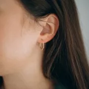 Créoles rondes 19 mm - Fil 1.2 mm - Doré x2