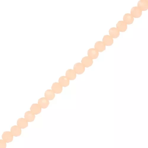 Perles rondelles facettées - rondes aplaties - 3.5x3 mm Light Peach x35cm
