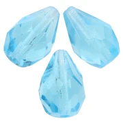 Perles poires facettées 10x7 mm - Aquamarine x20