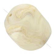 Perle baroque irrégulière en résine opaque 22x17 mm - Crème marbré x1|raw }}