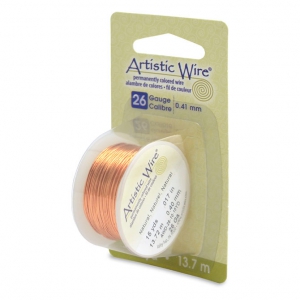 Fil de cuivre Artistic Wire 0.41 mm - Naturel Anti-ternissement x13.7m