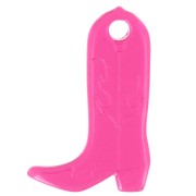 Breloque Santiag botte cowboy 20x13 mm en acétate transparente - Fuschia x1|raw }}