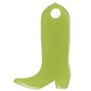 Breloque Santiag botte cowboy 20x13 mm en acétate transparente - Olive x1
