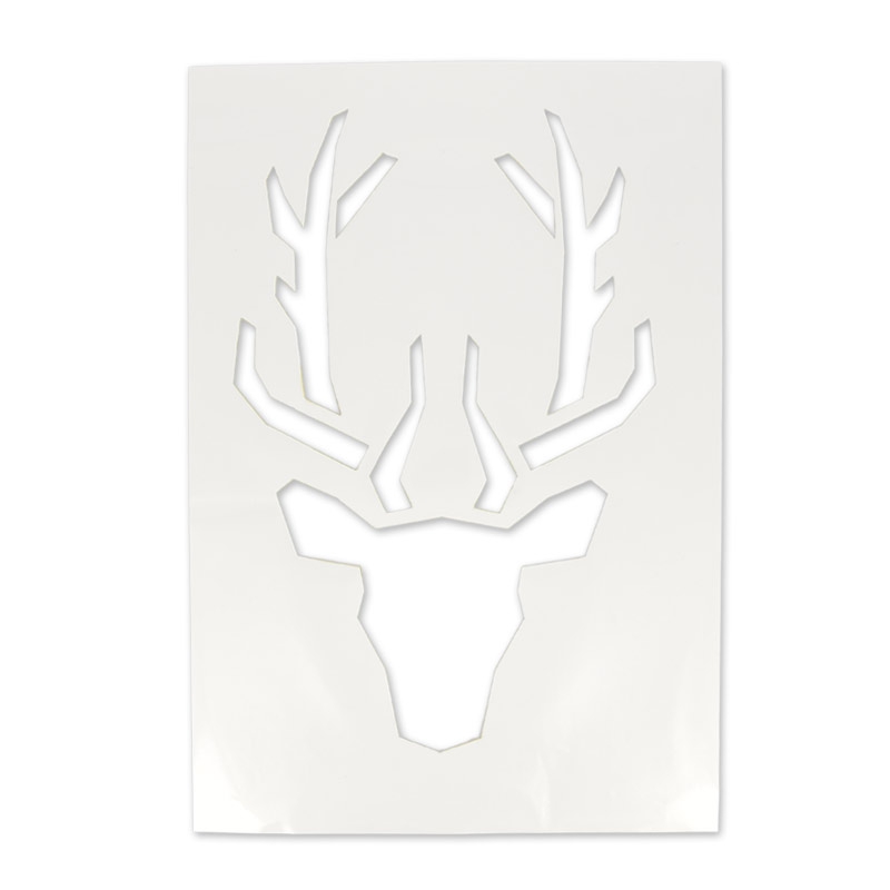 Pochoir adhésif pour tissu 210x297 mm Tête de cerf x1 Pochoir adhesif pour tissu 210x297 mm Tete de cerf x1 p