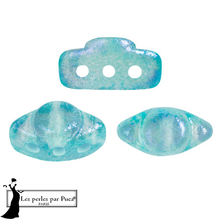 Perles en verre Volos® par Puca® 4x8 mm - Candy Curacao x10g