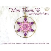 Perles en verre Volos® par Puca® 4x8 mm - Ultra Violet Metallic Mat x10g