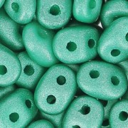 SuperDuo 2,5x5 mm Satin Metallic Teal x10g