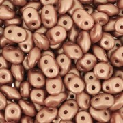 SuperDuo 2,5x5 mm Satin Metallic Peach x10g