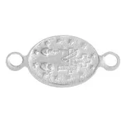 Intercalaire ovale motif vierge 11.5x5 mm - Argent 925 x1