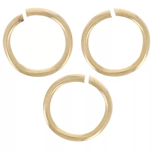 Anneaux ouverts 6x0.7 mm - Plaqué Or 3 microns x4