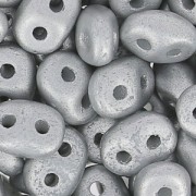 SuperDuo 2,5x5 mm Silver Metallic Mat x10g