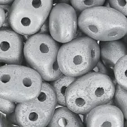 SuperDuo 2,5x5 mm Silver Metallic Mat x10g