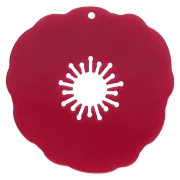 Pendentif coquelicot 40 mm en acrylique - Rouge x 1