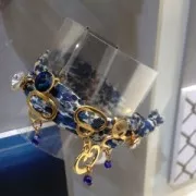 Poussoir serti 1122 pour lacets 5 mm doré rose x1