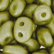 SuperDuo 2,5x5 mm Satin Metallic Gold x10g