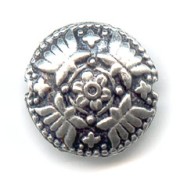 Bombée métal 16 mm argenté vieilli x1|raw }}